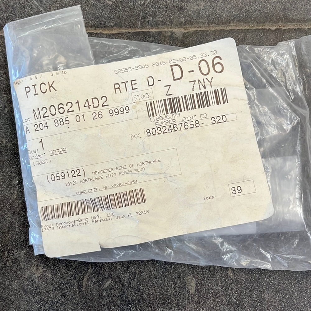 Mercedes Benz OEM Bumper Tow Eye Cap